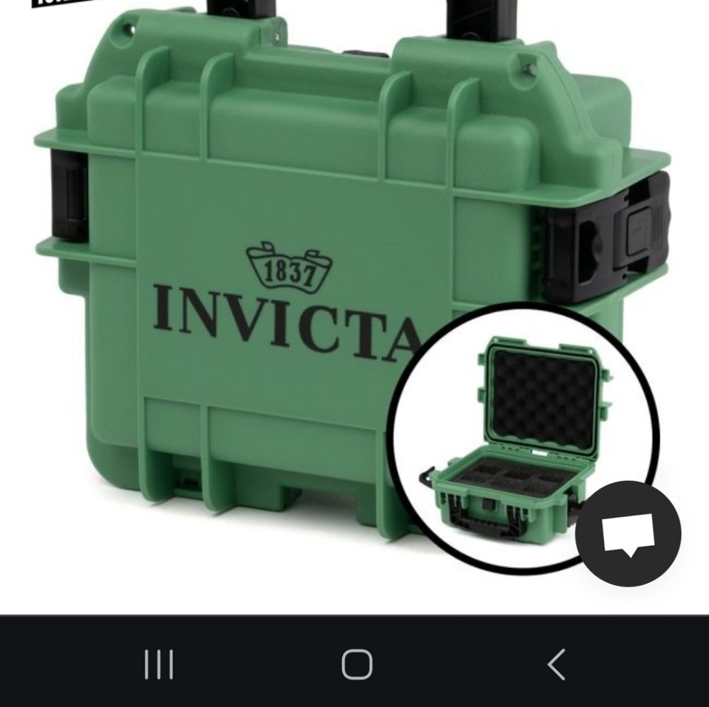 NIB INVICTA Speedway Watch in Black and Yellow & Green 3 Slot Case - Picture 12 of 16